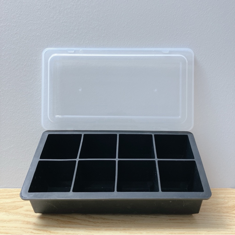 Silicone Ice Cube Tray with Lid 2pcs - Large Ice Cube Tray